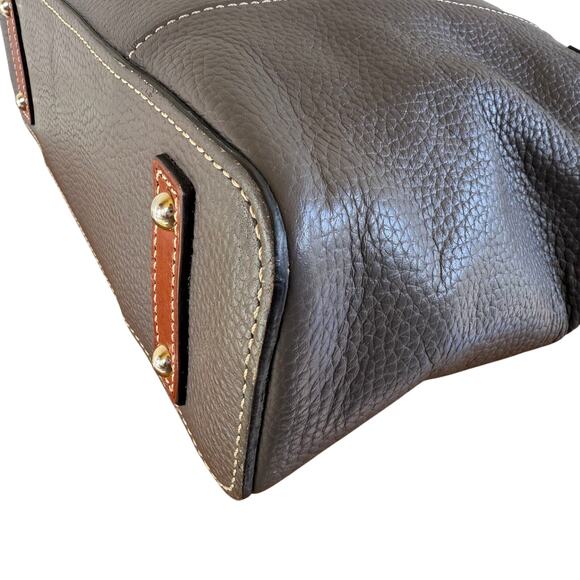 Dooney and Bourke Grey Pebbled Leather Zip Tote - Picture 5 of 13